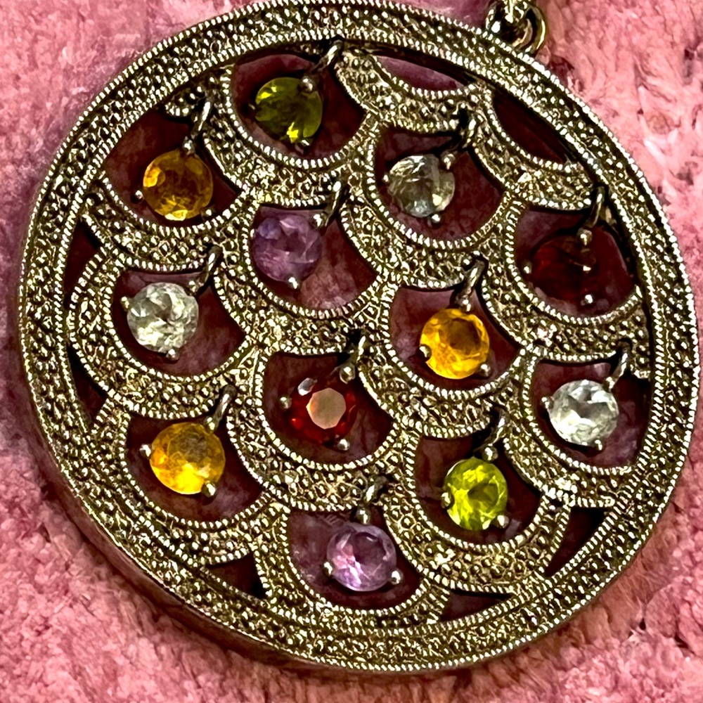 Reiki Inspired Multi-Color Pendant Necklace